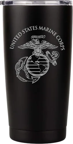 Vista 17 de Military Gift Shop - Vaso de 20 onzas de la Fuerza Aérea, taza de café de acero inoxidable de doble pared con tapa Regalos de la Fuerza Aérea