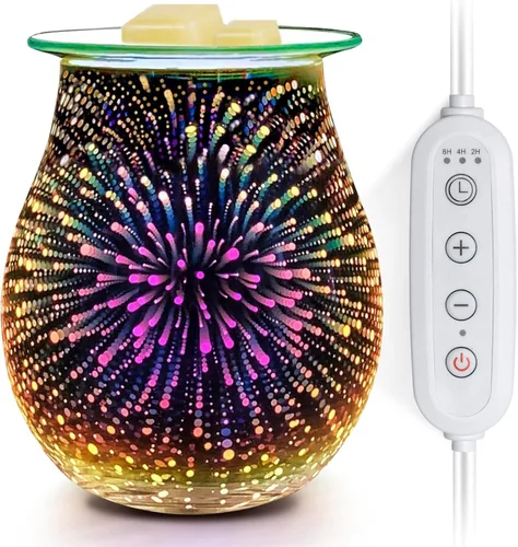 Vista 15 de EQUSUPRO Calentador de cera derretida, quemador de cera para cera perfumada, calentador de fragancia eléctrico para cubos de cera y tartas, diseño