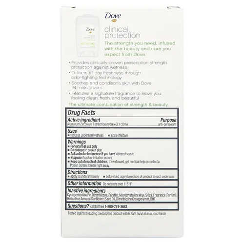 Vista 7 de Dove Clinical Protection - Desodorante antitranspirante sólido, Cool Essentials, 1.70 onzas (paquete de 6)