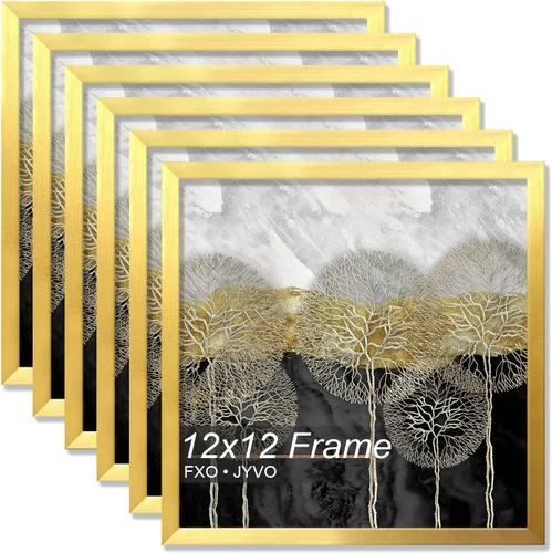 Vista 11 de Fxojyvo Marco de 4 x 4 pulgadas, marco negro para póster cuadrado de 4 x 4, peso ligero y altamente transparente, marco de 4 x 4 para pared, 1