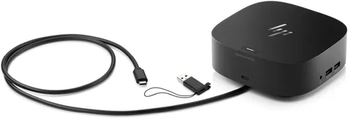 Vista 9 de HP USB-C Dock G5 - Adaptador 11-en-1 para portátiles, PC y notebooks con USB-C y Thunderbolt - Un solo cable para carga, red o transferencia