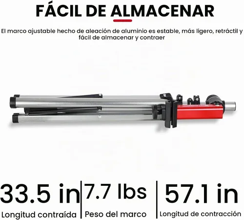 Vista 4 de West Biking Soporte de reparación de bicicletas (máximo 85 libras) – Soporte de trabajo plegable ajustable para bicicleta con liberación rápida