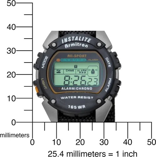 Vista 5 de Armitron Sport Mens Digital Chronograph Nylon Strap Watch 406623