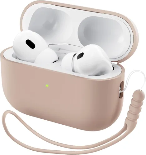 Vista 19 de ORNARTO Funda compatible con AirPods Pro 2 2022, silicona híbrida protectora completa para AirPods Pro de 2ª generación, cubierta frontal LED
