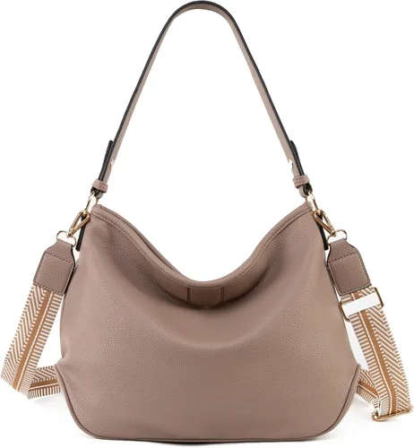 Vista 7 de Medium Women Shoulder Bag Casual Hobo Purses Daily Handbag for Everyday Use *Negro sólido