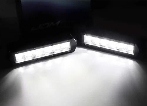 Vista 9 de iJDMTOY Kit de luces antiniebla LED de xenón Mini-SR color blanco compatible con Dodge RAM 1500 2011-18, incluye (2) barras de luz LED blancas de 30