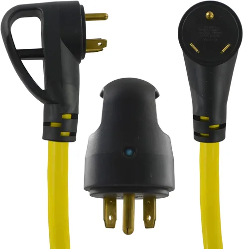 Vista 2 de Conntek 15350-LA6 Cable de fuente de alimentación RV de 30 amperios, certificación UL de 50 pies