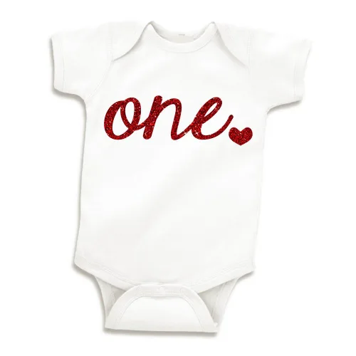 Vista 5 de Traje de primer cumpleaños para niña con camiseta de cumpleaños de un año (rosa brillante, 6-12 meses), Rosa (Glitter Pink)