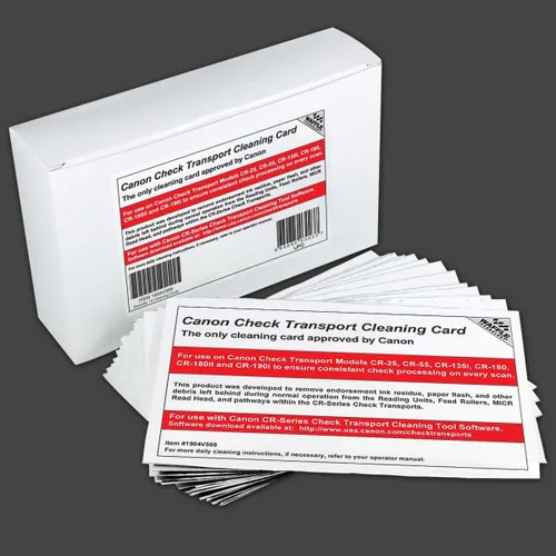 Vista 3 de Tarjetas de limpieza para escáneres de cheques Canon CR-Series (caja de 15)
