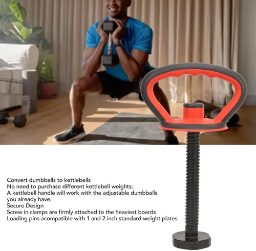 Vista 4 de Mango de pesas rusas ajustable, mango ergonómico, mango de pesas rusas, accesorios de entrenamiento de fuerza para gimnasio en casa, juego de 3