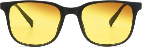 Vista 3 de NIGHTBIRDS NightRaven - Gafas de conducción nocturna, color negro mate con tecnología de lente antirreflejos de doble zona para hombres, mujeres