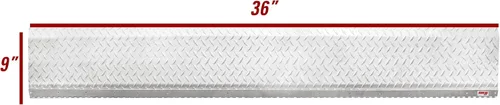 Vista 4 de Extreme Max 3005.9053 Placa deslizante de aluminio con bisagras para puerta de remolque, 36" x 9
