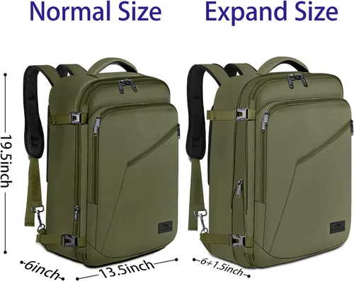 Vista 109 de MATEIN - Mochila de viaje extragrande de 10.56 galones, mochila de viaje ampliable apta para aerolíneas, para viajeros de fin de semana, hombres
