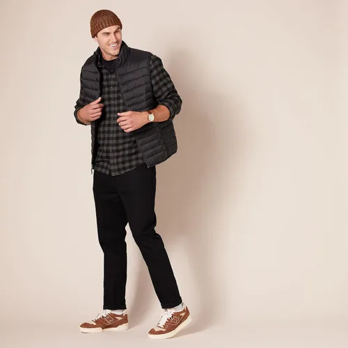 Vista 8 de Tienda Essentials Camisa de franela de manga larga para hombre (disponible en tallas grandes y altas)