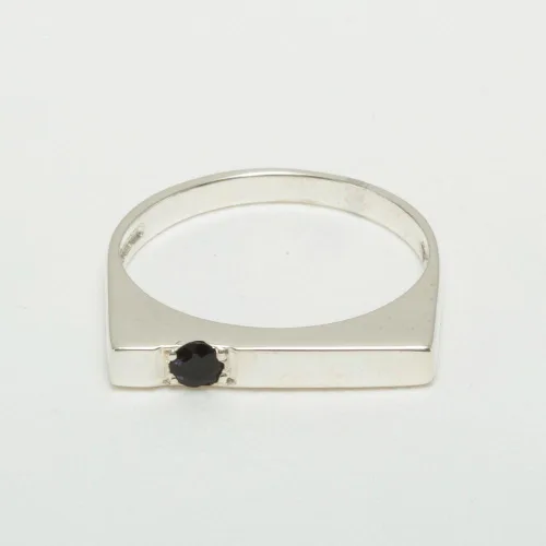 Vista 5 de Anillo de aniversario solitario de plata de ley 925 con zafiro auténtico para hombre, Metal Metal Piedra preciosa, Zafiro