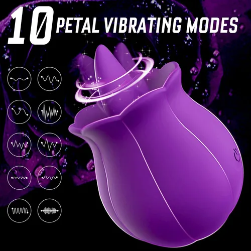 Vista 4 de Juguete de lengua rosa – Vibrador estimulador de clítoris con lamer y vibración, vibrador de lengua para mujeres, juguete sexual para placer