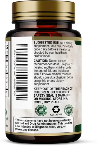 Vista 8 de Pastillas de aceite de pescado Omega 3 de 2400 mg – Suplementos de aceite de pescado Omega 3 de triple fuerza – Los mejores ácidos grasos EPA y DHA