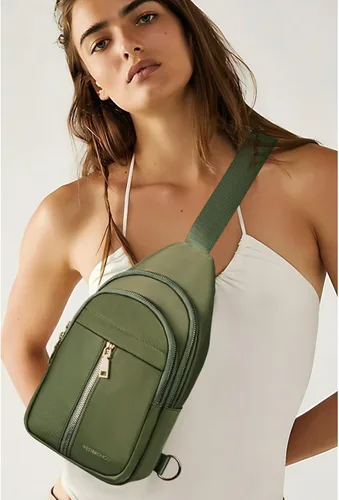 Vista 2 de WESTBRONCO Riñonera pequeña de nailon para mujer, ligera, de gran capacidad