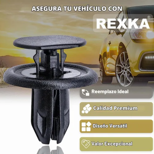 Vista 4 de Rexka 10 piezas Cubierta de Parachoques Forro del Alerón Protector de Salpicaduras Clip de Retención Tipo Empuje BGV4-56-145 para Mazda 2, Mazda 3