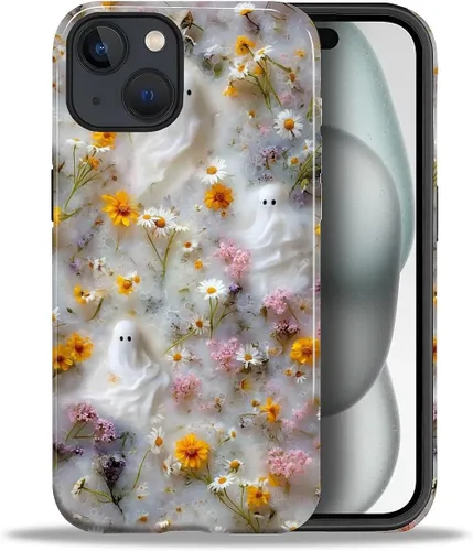 Vista 171 de ZHEGAILIAN Funda para iPhone 11, carcasa dura a prueba de golpes + silicona suave 2 en 1 híbrida, parachoques a prueba de caídas - Vidrio manchado