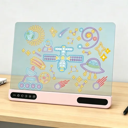 Vista 10 de Tablero de dibujo LED recargable para niños: 20 horas de duración de la CV1