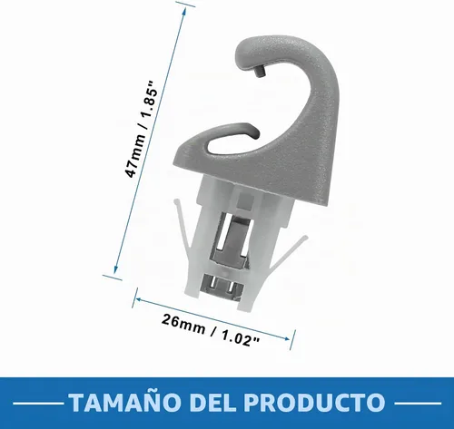 Vista 3 de Clip de gancho para visera solar 74348-33040 accesorio de coche para Toyota Camry 2007-2017 (juego de 2)