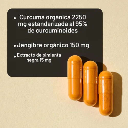 Vista 3 de NatureWise Cúrcuma Curcumina + Jengibre 2400 mg - Curcuminoides Ultra Altos 2100 mg - Extracto de Cúrcuma + Jengibre - Fuerza Extra y Absorción