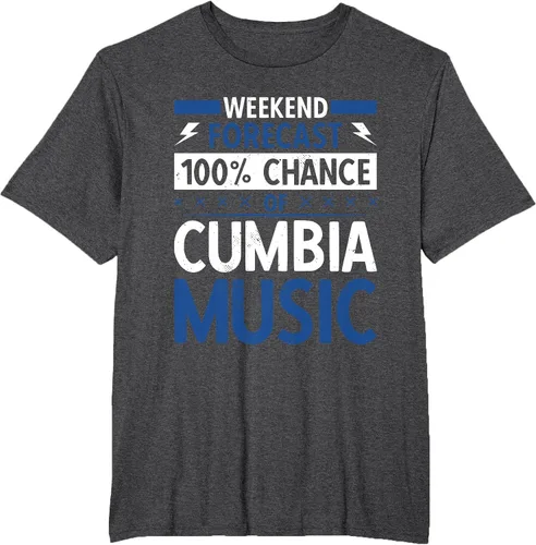 Vista 17 de Weekend Forecast Cumbia Music T-Shirt