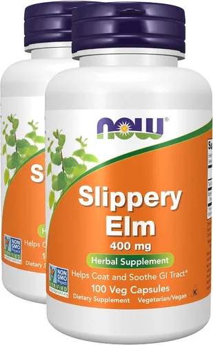 Vista 4 de Now Foods Olmo resbaladizo 400 mg, cápsulas, 100 unidades (paquete de 2)