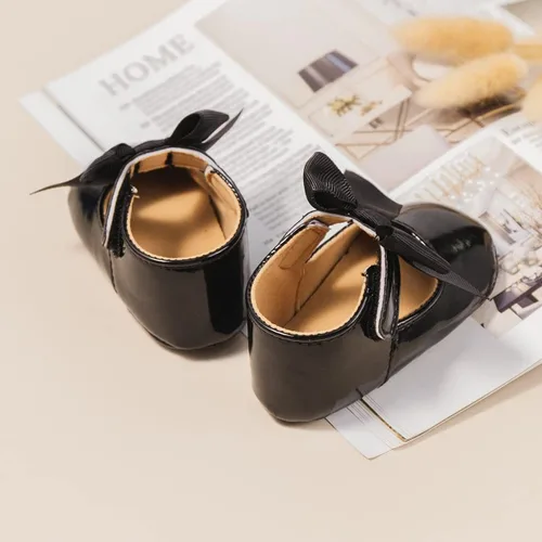 Vista 4 de Babelvit Zapatos de vestir de princesa de alta calidad con lazo Mary Jane, zapatos de vestir de princesa con suela de goma, piel sintética
