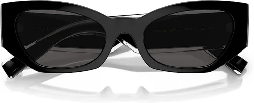 Vista 5 de Dolce & Gabbana DG 6186 - Gafas de sol para mujer, color negro y gris brillante, Negro