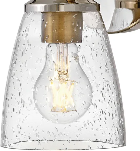 Vista 9 de Hinkley Easton 51270PN - Accesorio de tocador de baño de una sola luz, industrial moderno, pantalla de vidrio transparente, se monta hacia arriba