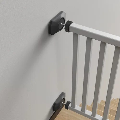 Vista 4 de ICERO - Protector de pared para puerta de bebé - Protege las paredes y puertas de las puertas de mascotas y perros - para puerta de seguridad