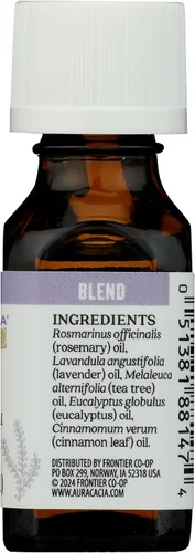 Vista 6 de Aura Cacia, Dije de rescate de mezcla de aceites esenciales, 0.5 onzas líquidas