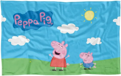 Vista 9 de LOGOVISION Peppa Pig - Manta de forro polar de 36 x 58 pulgadas de alto de Peppa and George