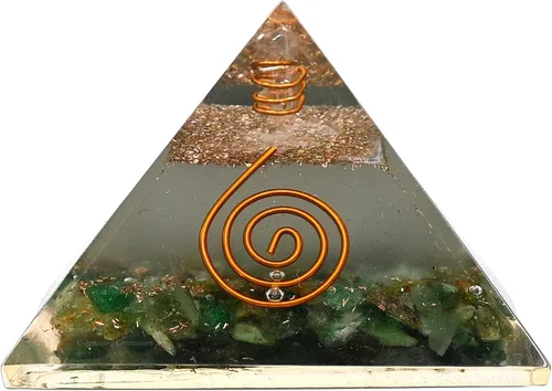 Vista 14 de Amazing Gemstone Pirámide de orgón grande Cristal de pirámide de amatista que brilla en la oscuridad Pirámide de orgonita Pirámides de órgano
