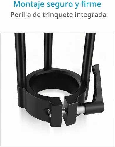 Vista 5 de PROAIM Elevador de cámara - Base Euro/Elemac con cuenco de 3.937 in para cine Dolly y Bazooka. Elevador de altura de 7 pulgadas para cabezal