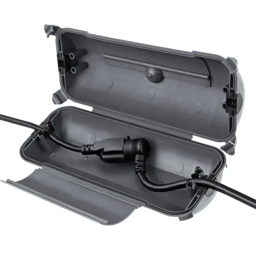 Vista 23 de Flemoon - Paquete de 3 fundas impermeables para cable de extensión para exteriores Small Electrical Connection Box for Straight Plug, Socket