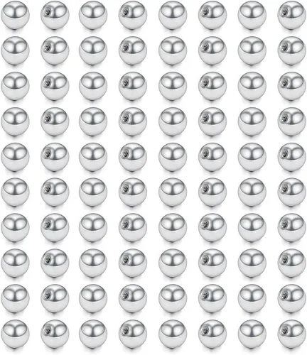 Vista 13 de Ruifan - 60-80 unidades, bolas de repuesto de acero quirúrgico 316L, joyería corporal, piercing, 16G 14G, producto unisex, para roscar en barra