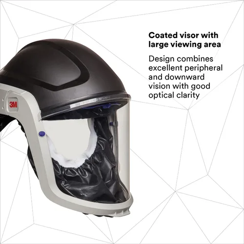 Vista 4 de 3M PAPR, Casco Respirador Versaflo M-307, Para Respirador de Purificación de Aire, Visor de Policarbonato Premium con Recubrimiento y Sello Facial