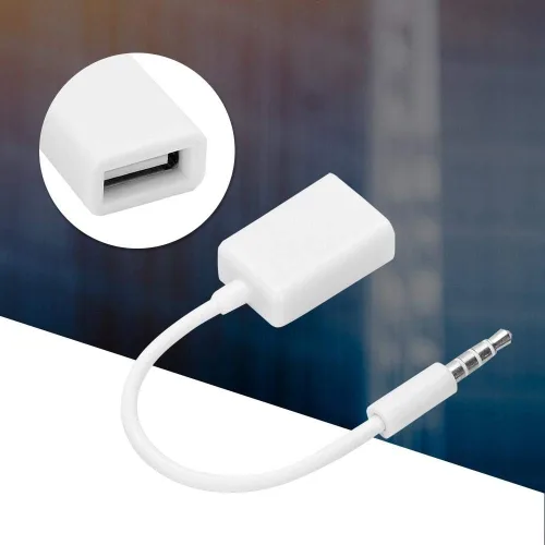 Vista 8 de Socobeta Convertidor de cable MP3 TV USB hembra a conector de 0.138 in macho de 0.138 in macho a USB hembra adaptador de cable de audio AUX