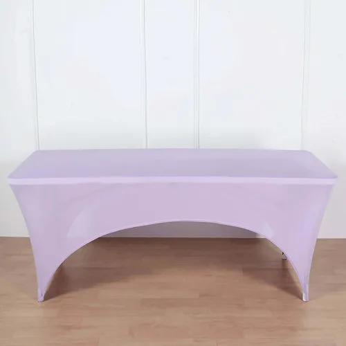 Vista 30 de Efavormart - Mantel rectangular de elastano elástico beige de 4 pies