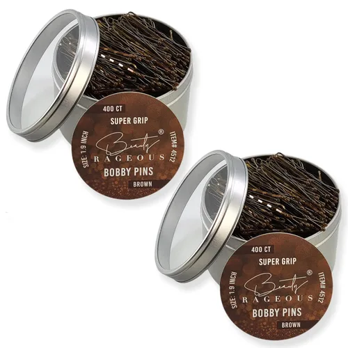 Vista 10 de Super Grip Bobby Pins - Alfileres para mujer de 1.9 pulgadas, fáciles, seguros, para todo tipo de cabello, práctica lata reutilizable
