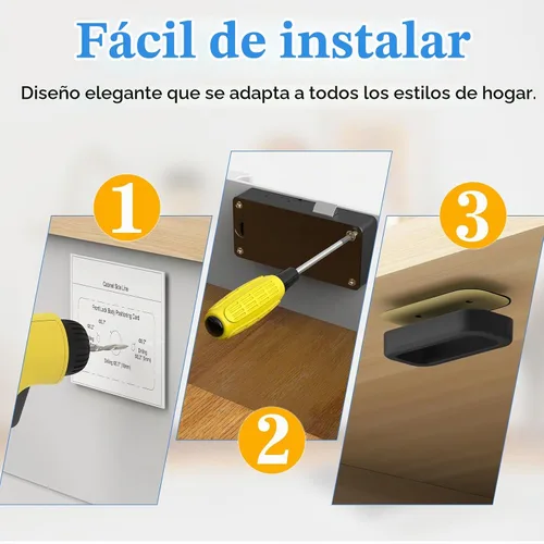 Vista 5 de Eseesmart Cerradura inteligente para gabinete, magnética digital electrónica RFID sin llave, Bluetooth, seguridad infantil, a prueba de bebés