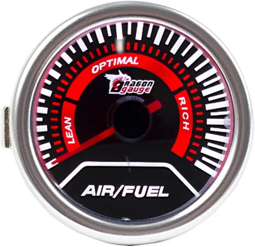 Vista 2 de ESUPPORT - Medidor de índice de aire/combustible de 2 pulgadas (52mm) para automóviles Pantalla de luz blanca 12V de la lente del tinte del humo