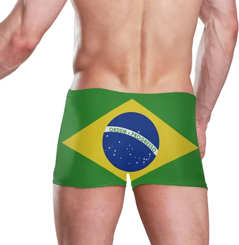 Vista 3 de Bañador deportivo de secado rápido con la bandera estadounidense para hombre