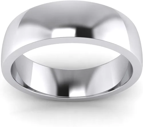 Vista 2 de Landa Jewel - Anillo de boda de plata de ley maciza para mujer , ajuste cómodo, pulido anillo simple