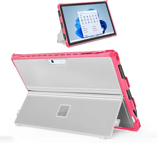 Vista 13 de Funda protectora resistente para Microsoft Surface Pro 7+/7/6/5/4/LTE de 12.3", con soporte para lápiz capacitivo y correa de mano, compatible