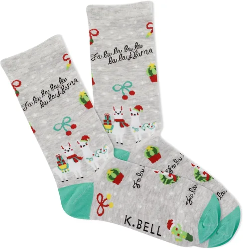 Vista 2 de K. Bell Women's Fun Conversation Starter Crew Socks - 1 Pairs - Cool & Cute Pop Culture Gifts