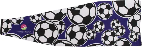 Vista 2 de MadSportsStuff Diadema de fútbol loca con logotipos de balón de fútbol